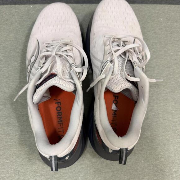 Saucony Triumph 22 Mens Size 12.5 White Blue Athletic Running Shoes Sneakers - Picture 7 of 15